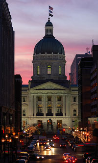 Picture of the Indiana Capitol Building in Indianapolis